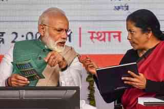 Prime Minister Narendra Modi with Finance Minister Nirmala Sitharaman