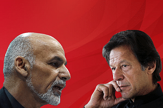 Afghanistan President Ashraf Ghani (left) and Pakistan PM Imran Khan (right)