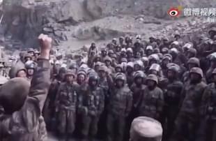A screengrab from a new Chinese video of the Galwan Valley clash.