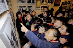 Students at a classroom in China.