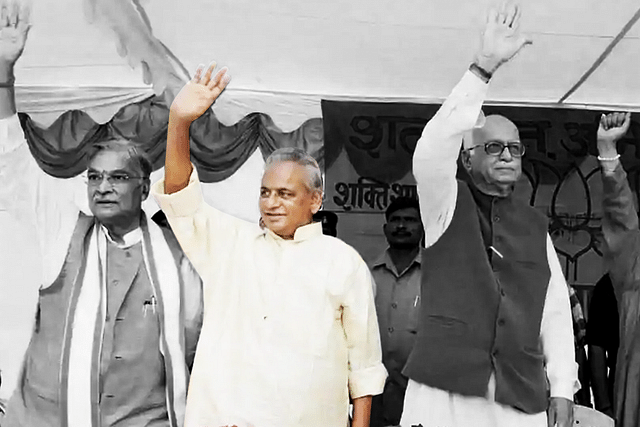 Kalyan Singh at a BJP event in the 1990s