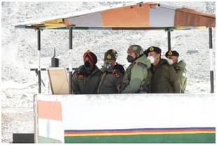 Indian Army Chief General Manoj Mukund Naravane in Ladakh.