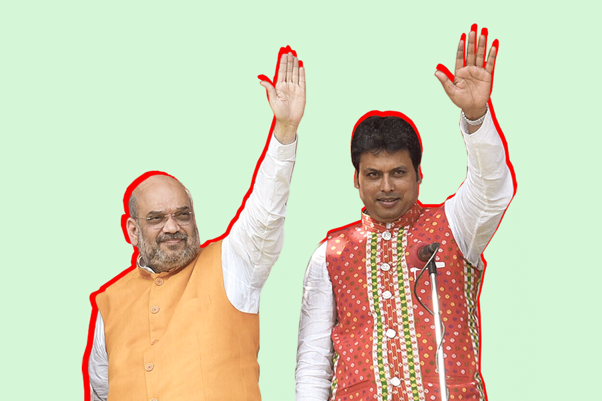 Union Home Minister Amit Shah and Tripura Chief Minister Biplab Deb. 