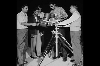R Aravamudan along with his ISRO (then INCOSPAR) colleagues at Wallops Island, USA, while training with NASA. (Photo: Gita Aravamudan/Twitter)