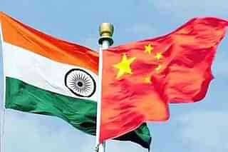 The flags of India and China