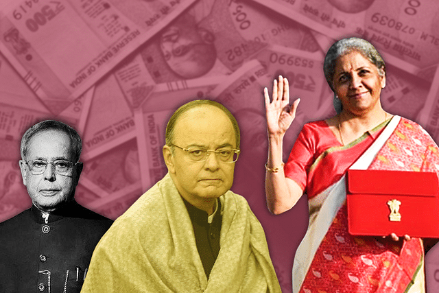 Pranab Mukherjee, Arun Jaitley and Nirmala Sitharaman. 