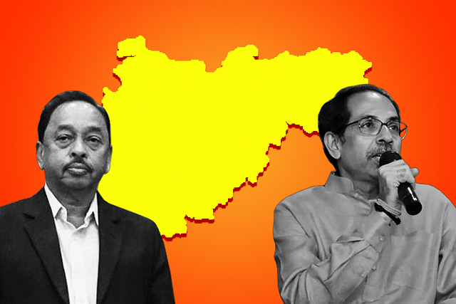 Narayan Rane (left) and Uddhav Thackeray (right)