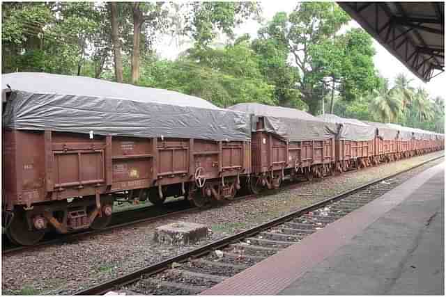 A goods train.