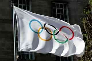 Olympics’ official flag (Photo by Dean Mouhtaropoulos/Getty Images)