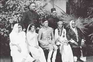 Muhammad Ali Jinnah and his sister, Fatima Jinnah with others. 
