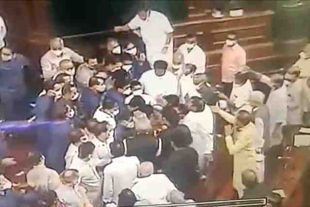 Parliamentary Ruckus (Image via ANI)