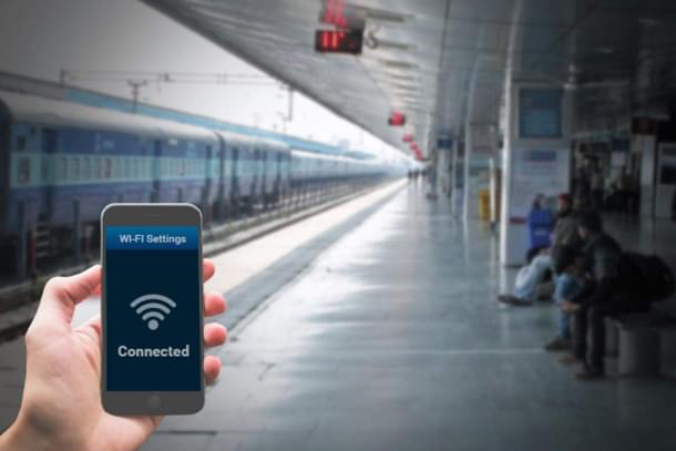 Wi-Fi at a railway station.