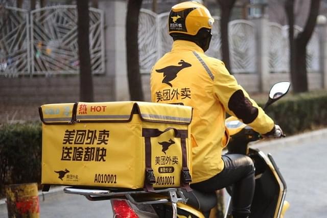 A Meituan delivery person.