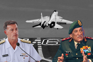 General Bipin Rawat, Chief of Defence Staff of India, and Admiral John C Aquilino, Commander of the United States' Indo-Pacific Command