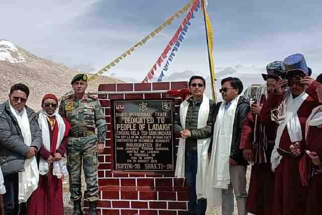 The track was inaugurated by Ladakh MP Jamyang Tsering Namgyal (Pic Via Twitter)