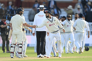 India and England were engaged in a heated cricketing battle on day five of the second Test match at the Lord's Cricket Ground, 2021. (Photo: BCCI/Twitter)