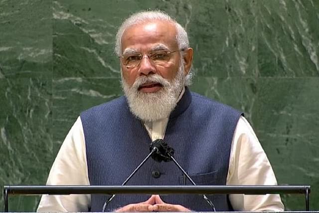 PM Modi at 76th UNGA (Source: Twitter)