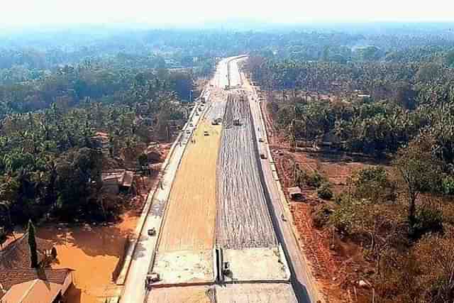 Ongoing work on Mumbai-Goa coastal highway (Pic by @sahil11p/Twitter)