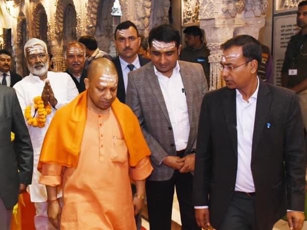 CM Yogi Adityanath with ADA Vice Chairman Vishal Singh (left, in grey)