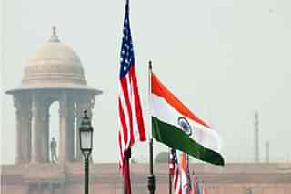 Flags of the United States and India (Manpreet Romana/AFP via Getty Images)