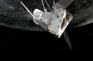 Artist impression of BepiColombo flying by Mercury on 1 October 2021. (Photo: ESA)