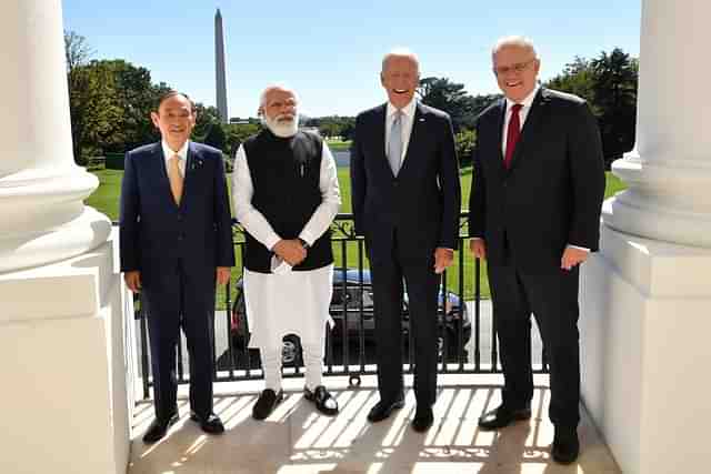 PM Modi with other Quad leaders (Pic Via Twitter)