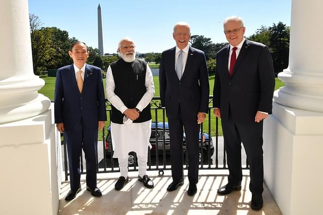 PM Modi with other Quad leaders (Pic Via Twitter)