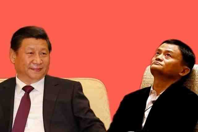 President of China Xi Jinping and billionaire businessman Jack Ma