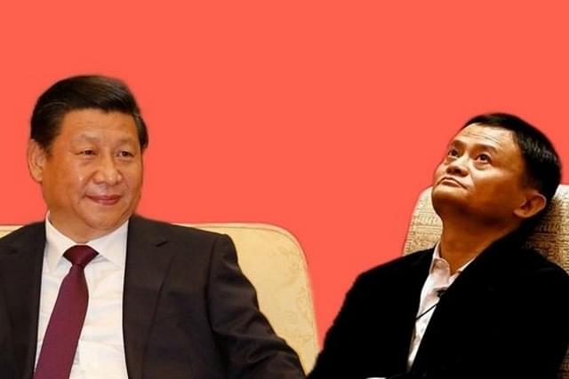 President of China Xi Jinping and billionaire businessman Jack Ma