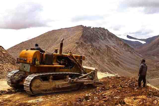 Road construction in border areas. (Representative Image/@EvClimateChange/Twitter)