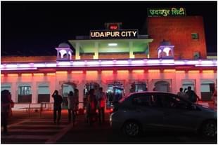 Udaipur railway station.