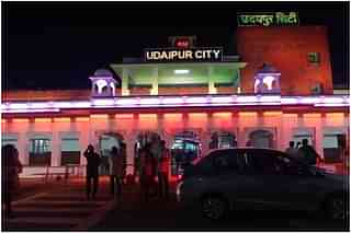 Udaipur railway station.