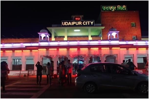 Udaipur railway station.