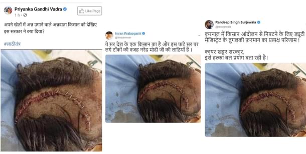 Posts shared by political leaders with false claim