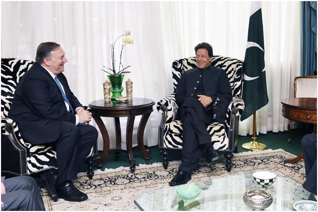 Former US Secretary of State Mike Pompeo and Pakistan Prime Minister Imran Khan 
