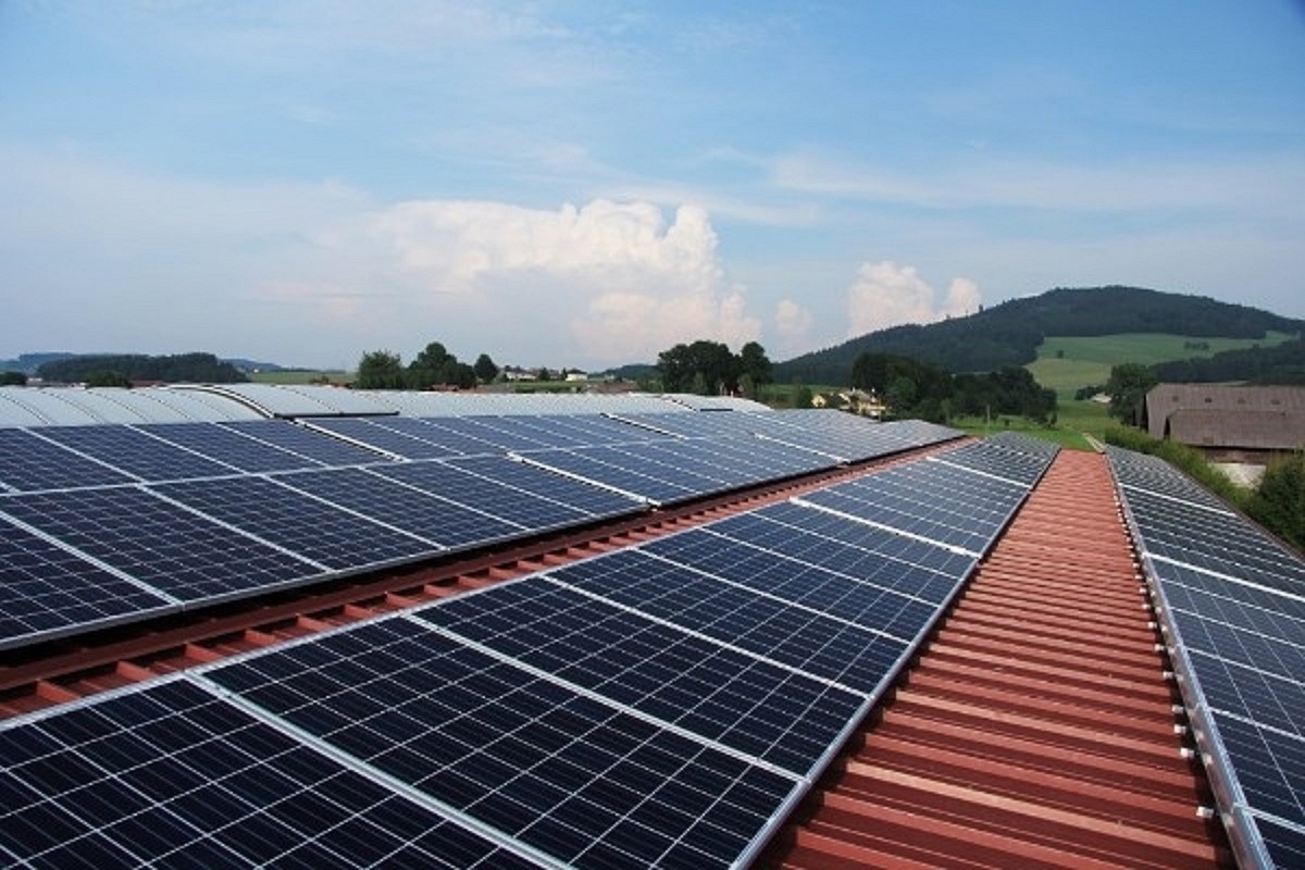 A solar power plant. 