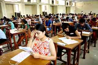 Aspirants writing NEET exam. (Representative Image) (Photo by Manoj Dhaka / Hindustan Times via Getty Images)