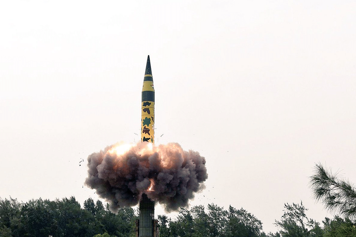 Agni-V missile. (DRDO)