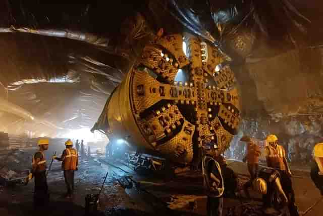 An underground section of Pune Metro under construction (Maha Metro)