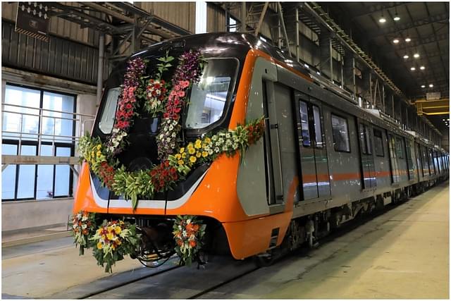 The India-built trainsets for Kanpur Metro.