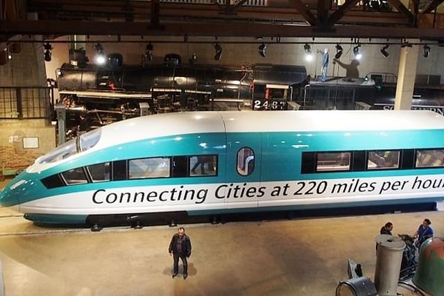 A mock-up of a train-set which was scheduled to ply on the high-speed rail project (Jack Snell/Flickr)