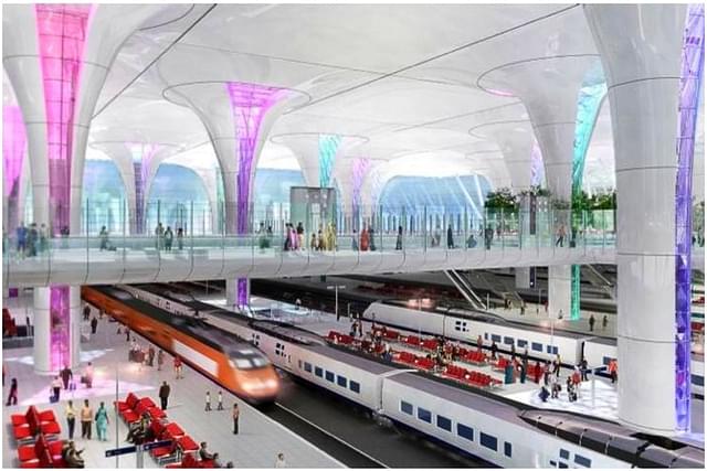 Blueprint for the New Delhi Railway Station with 3-proposed levels.