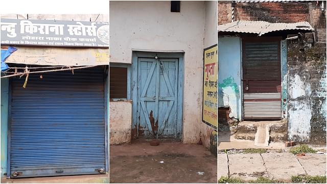 Many houses and shops in the town are locked 