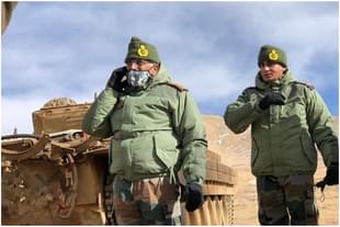 Indian Army Chief General MM Naravane in Ladakh.