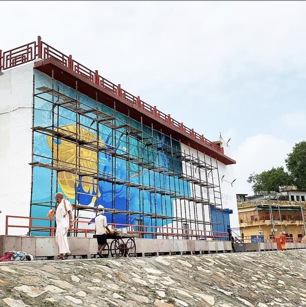 The pump house where the art work is in progress