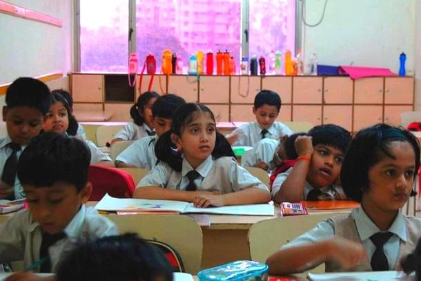 School kids in a classroom. (Prasad Gori/Hindustan Times via Getty Images)