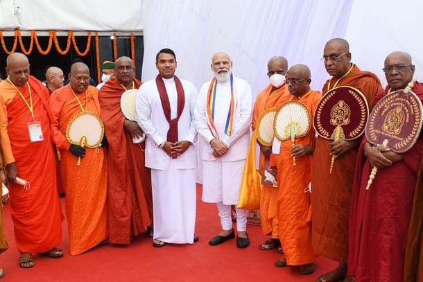 Namal Rajapaksa and PM Narendra Modi at the inauguration of the international airport at Kushinagar, Uttar Pradesh (PMO)