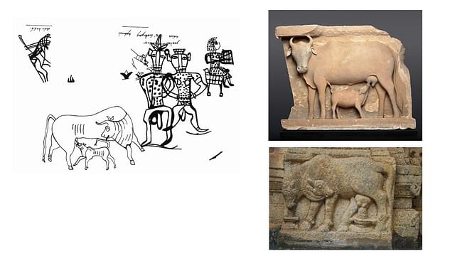Left: Israeli depiction, Right: Hindu depictions 