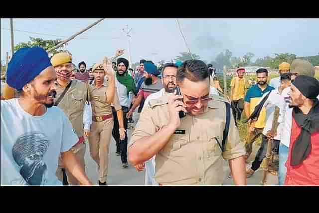 Agitating farmers taking to street in Lakhimpur Kheri