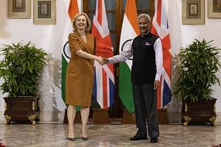 British Foreign Minister Liz Truss and Indian Foreign Minister Dr S Jaishankar